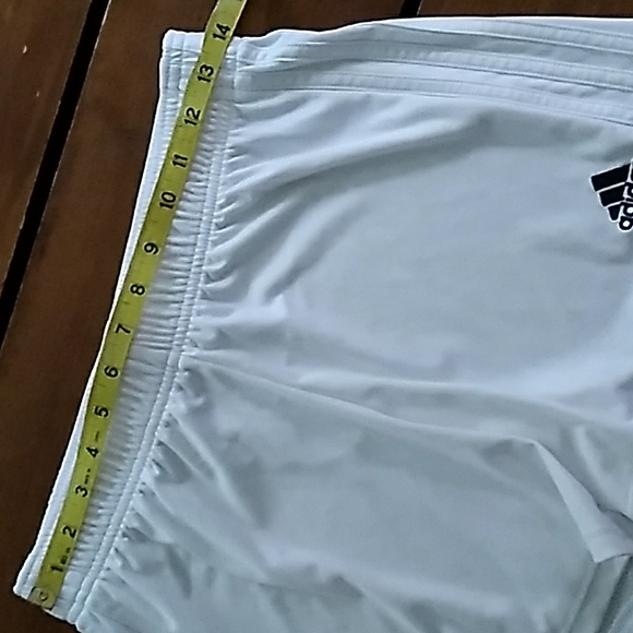 White ADIDAS Athletic SHORTS Sz S - Picture 6 of 7